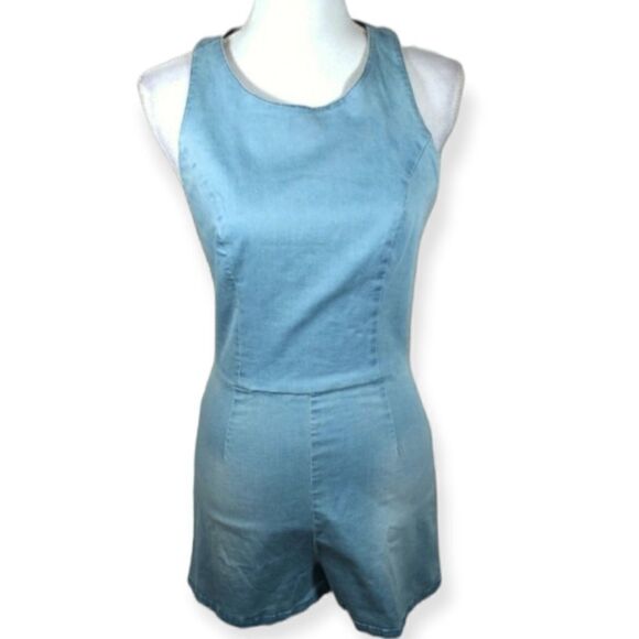 MEBON BY MACHINE JEANS ROMPER SZ.L NWT - Picture 1 of 5